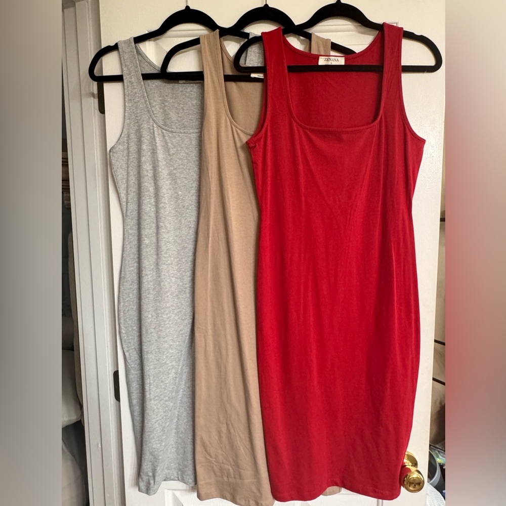 Zenana Outfitters Sleeveless Tank Dress 3 colors available
